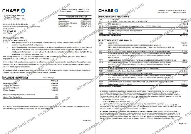 USA JPMorgan Chase 2 pages word